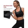 imageYvette Racerback Sports Bras for Women High Support Running Supportive Sports Bra with Sewn in PadsGrey