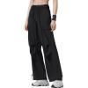 imageYvette Cargo Pants for Women High Waisted Quick Dry Lightweight Casual Pants with PocketsBlack