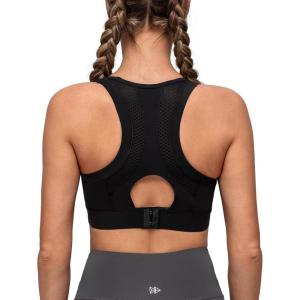 imageYvette Racerback Sports Bras for Women High Support Running Supportive Sports Bra with Sewn in PadsBlack