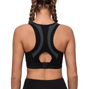 imageYvette Racerback Sports Bras for Women High Support Running Supportive Sports Bra with Sewn in PadsGrey