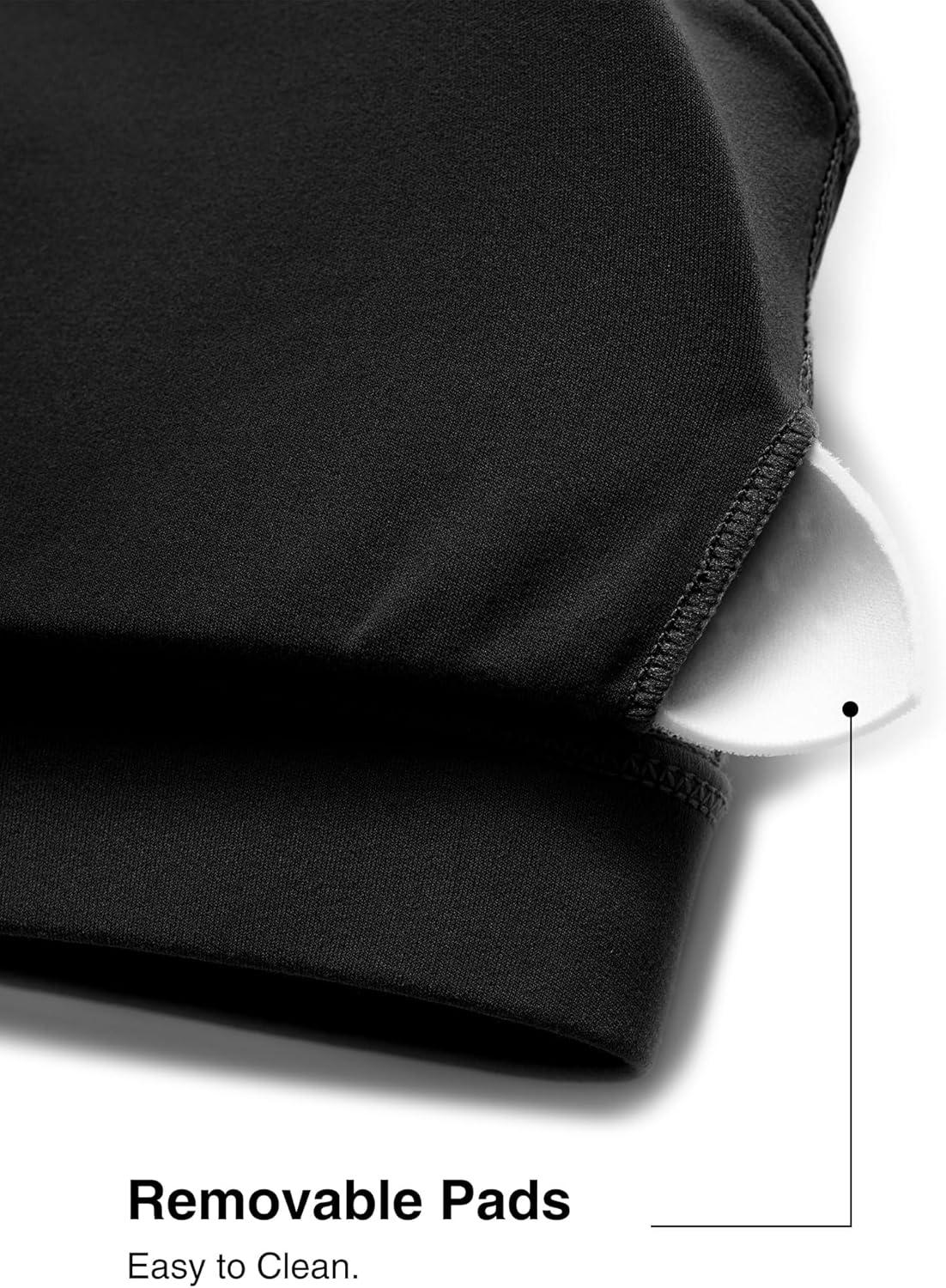 imageYvette Criss Cross Back Yoga Bra with Removable Pad Sports Bras for Women Light Support SexyBlack