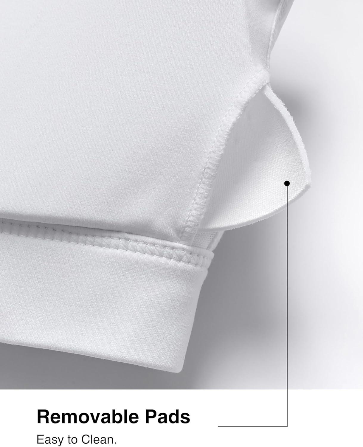 imageYvette Criss Cross Back Yoga Bra with Removable Pad Sports Bras for Women Light Support SexyWhite