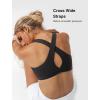 imageYvette Criss Cross Back Yoga Bra with Removable Pad Sports Bras for Women Light Support SexyBlack