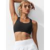 imageYvette Criss Cross Back Yoga Bra with Removable Pad Sports Bras for Women Light Support SexyBlack