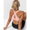 imageYvette Criss Cross Back Yoga Bra with Removable Pad Sports Bras for Women Light Support SexyPink