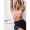 imageYvette Criss Cross Back Yoga Bra with Removable Pad Sports Bras for Women Light Support SexyPink