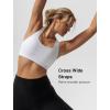 imageYvette Criss Cross Back Yoga Bra with Removable Pad Sports Bras for Women Light Support SexyWhite