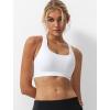 imageYvette Criss Cross Back Yoga Bra with Removable Pad Sports Bras for Women Light Support SexyWhite