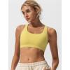imageYvette Criss Cross Back Yoga Bra with Removable Pad Sports Bras for Women Light Support SexyYellow
