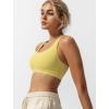 imageYvette Criss Cross Back Yoga Bra with Removable Pad Sports Bras for Women Light Support SexyYellow