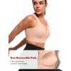 imageYvette Front Closure Sports Bras for Women High Support Large Bust Supportive Sports Bra High Impact for RunningPastel Pink