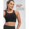 imageYvette Racerback High Neck Sports Bra High Support Sports Bras for Women No Bounce Soft Moisture Wicking Supportive RunningBlack