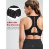 imageYvette Racerback High Neck Sports Bra High Support Sports Bras for Women No Bounce Soft Moisture Wicking Supportive RunningBlack