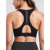 imageYvette Racerback High Neck Sports Bra High Support Sports Bras for Women No Bounce Soft Moisture Wicking Supportive RunningBlack