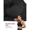 imageYvette Racerback High Neck Sports Bra High Support Sports Bras for Women No Bounce Soft Moisture Wicking Supportive RunningBlack