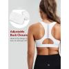 imageYvette Racerback High Neck Sports Bra High Support Sports Bras for Women No Bounce Soft Moisture Wicking Supportive RunningWhite