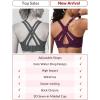imageYvette Sports Bra High Impact Adjustable Criss Cross Back Full Support for Large Bust No BounceBurgundy Printed