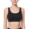 imageYvette Supportive Adjustable Sports Bras for Women High Impact Molded Cup Sports Bra Large Bust Wireless RunningBlack