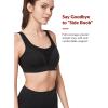 imageYvette Supportive Adjustable Sports Bras for Women High Impact Molded Cup Sports Bra Large Bust Wireless RunningBlack