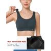 imageYvette Supportive Adjustable Sports Bras for Women High Impact Molded Cup Sports Bra Large Bust Wireless RunningHaze Blue