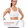 imageYvette Supportive Adjustable Sports Bras for Women High Impact Molded Cup Sports Bra Large Bust Wireless RunningWhite