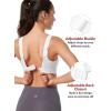 imageYvette Supportive Adjustable Sports Bras for Women High Impact Molded Cup Sports Bra Large Bust Wireless RunningWhite