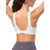 imageYvette Supportive Adjustable Sports Bras for Women High Impact Molded Cup Sports Bra Large Bust Wireless RunningWhite