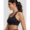 imageYvette Womens Sports Bra with Adjustable BackSexy V Neck Bra 2in1 Design for Yoga ampamp Daily WearBlack
