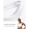 imageYvette Womens Sports Bra with Adjustable BackSexy V Neck Bra 2in1 Design for Yoga ampamp Daily WearWhite