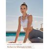 imageYvette Womens Sports Bra with Adjustable BackSexy V Neck Bra 2in1 Design for Yoga ampamp Daily WearWhite