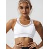 imageYvette Womens Sports Bra with Adjustable BackSexy V Neck Bra 2in1 Design for Yoga ampamp Daily WearWhite