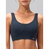 imageYvette Cross Back Yoga Bra U Neck Wide Straps Sports Bra with Removable CupsNavy Blue