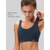 imageYvette Cross Back Yoga Bra U Neck Wide Straps Sports Bra with Removable CupsNavy Blue