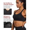 imageYvette Sports Bra High Impact Adjustable Criss Cross Back Full Support for Large Bust No Bounce