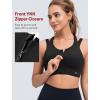 imageYvette Front Closure High Support Sports Bras for Women Double Strpas Plus Size Sports Bra with Sewn in PadsBlack