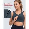 imageYvette Front Closure High Support Sports Bras for Women Double Strpas Plus Size Sports Bra with Sewn in PadsHaze Blue