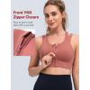 imageYvette Front Closure High Support Sports Bras for Women Double Strpas Plus Size Sports Bra with Sewn in PadsRose Red