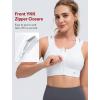 imageYvette Front Closure High Support Sports Bras for Women Double Strpas Plus Size Sports Bra with Sewn in PadsWhite