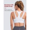 imageYvette Front Closure High Support Sports Bras for Women Double Strpas Plus Size Sports Bra with Sewn in PadsWhite