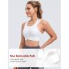 imageYvette Front Closure High Support Sports Bras for Women Double Strpas Plus Size Sports Bra with Sewn in PadsWhite