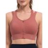 imageYvette Front Closure High Support Sports Bras for Women Double Strpas Plus Size Sports Bra with Sewn in PadsRose Red