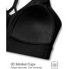 imageYvette VNeck Yoga Bra with Fixed Cups CrossBack Design Sports Bras Workout Crop Top for WomenBlack