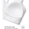 imageYvette VNeck Yoga Bra with Fixed Cups CrossBack Design Sports Bras Workout Crop Top for WomenWhite