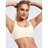 imageYvette Criss Cross Back Removable Cups Padded Strappy U NeckYoga Sports Bras Light Support Wireless Bra Cropped Tank TopBeige