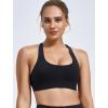 imageYvette Criss Cross Back Removable Cups Padded Strappy U NeckYoga Sports Bras Light Support Wireless Bra Cropped Tank TopBlack