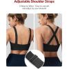 imageYvette Adjustable Front Closure Sports Bras for Women High Support Impact No Bounce Sports Bra Running for Big BreastsBlack