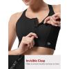 imageYvette Adjustable Front Closure Sports Bras for Women High Support Impact No Bounce Sports Bra Running for Big BreastsBlack