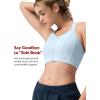 imageYvette Adjustable Front Closure Sports Bras for Women High Support Impact No Bounce Sports Bra Running for Big BreastsBlue