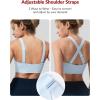 imageYvette Adjustable Front Closure Sports Bras for Women High Support Impact No Bounce Sports Bra Running for Big BreastsBlue