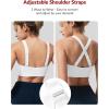 imageYvette Adjustable Front Closure Sports Bras for Women High Support Impact No Bounce Sports Bra Running for Big BreastsWhite